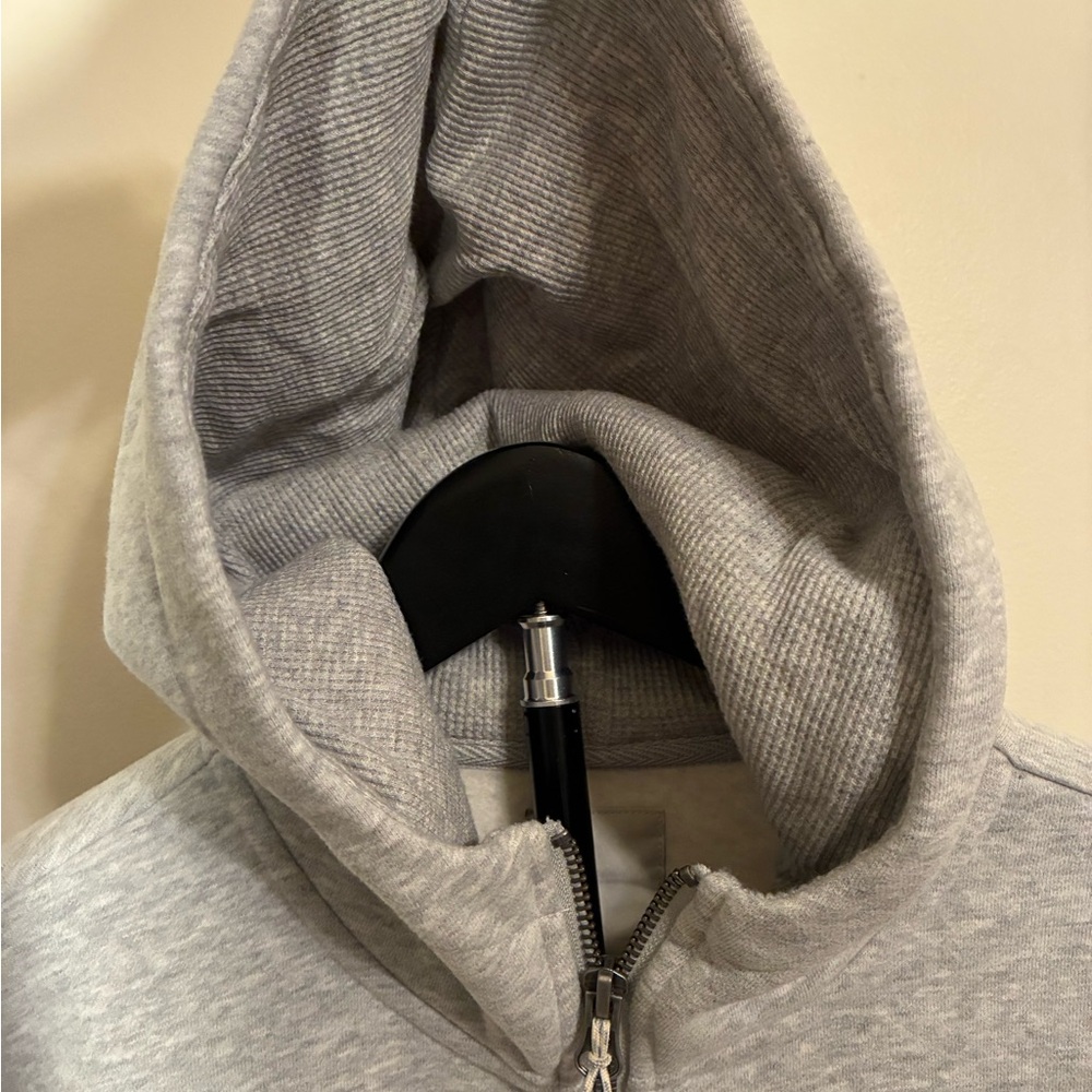 VUORI NWOT “Seaside” Heather Gray Heavyweight Full-Zip Hoodie Organic Cotton S - Picture 7 of 12